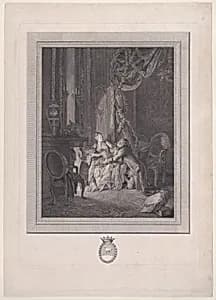 Le danger du tête-à-tête by Pierre Antoine Baudouin|Jean-Baptiste-Blaise Simonet