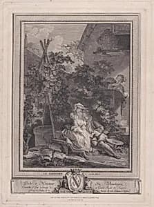 Le jardinier galant by Pierre Antoine Baudouin|Isidore Stanislas Henri Helman