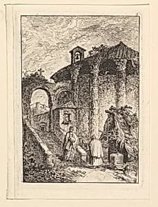 Le Temple Antique by Hubert Robert