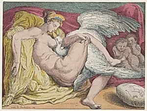Leda and the Swan by Thomas Rowlandson|Michelangelo Buonarroti