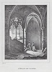 L'Eglise en Ruines by Anonymous|Jules David