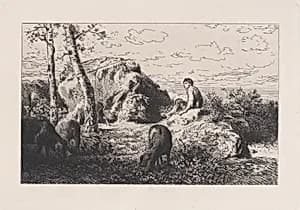 L'Enfant Prodigue by Charles Jacque|Auguste Delâtre