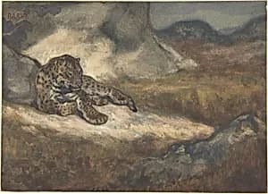 Leopard Lying Down by Antoine-Louis Barye