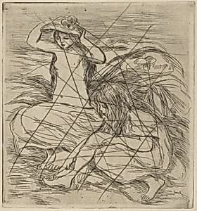 Les Deux Baigneuses (Cancelled impression) by Auguste Renoir
