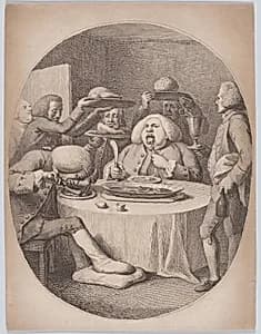 Les Gourmands by James Boswell|Samuel Johnson|Anonymous, British, late 18th century