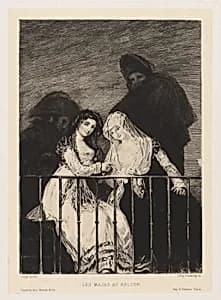 Les Majas au Balcon by Goya (Francisco de Goya y Lucientes)|Alfred Salmon|Léopold Flameng|Gazette des Beaux-Arts