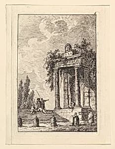L'Escalier aux Quatre Bornes by Hubert Robert