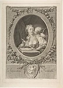 L'Inspiration Favorable by Jean Honoré Fragonard|Louis Michel Halbou