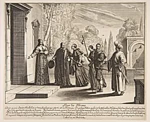 Lodge the Pilgrims by Abraham Bosse|Jean I Leblond