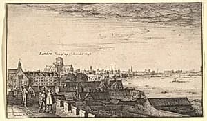 London from Arundel House by Wenceslaus Hollar