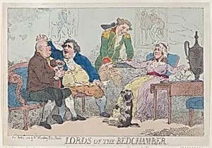 Lords of the Bedchamber by Samuel House|Charles James Fox|William Humphrey|Thomas Rowlandson|Georgiana, Duchess of Devonshire