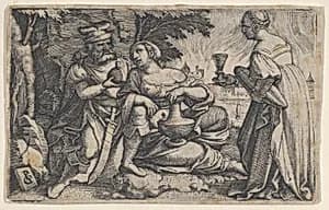 Lot and His Daughters by Georg Pencz
