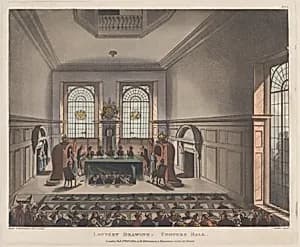 Lottery Drawing, Coopers Hall by Joseph Constantine Stadler|Thomas Rowlandson|Auguste Charles Pugin|Rudolph Ackermann, London