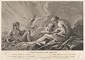 Love Instructed By Mercury by Pieter Fouquet, Dutch|Pierre François Basan|François Boucher|Chez Basan