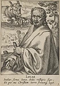 Luke, from The Four Evangelists by Pieter Feddes van Harlingen|Claes Jansz. Visscher