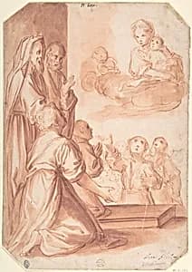 Madonna and Child and Worshippers by Anonymous, Italian, 16th to early 17th century