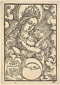 Madonna Lactans, from Enchiridon poeticum by Johann Schott|Hans Baldung (called Hans Baldung Grien)