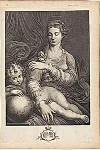 Madonna of the Rose by Johann Christian Teucher|Parmigianino (Girolamo Francesco Maria Mazzola)
