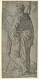Male Saint by Anonymous, Italian, 16th century|Parmigianino (Girolamo Francesco Maria Mazzola)