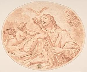 Male Saint in Ecstasy by Anonymous, Italian, Roman-Bolognese, 17th century