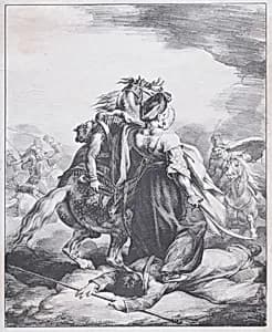 Mamluk Defending a Wounded Trumpeter by Théodore Gericault