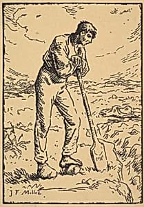 Man Resting on a Spade by Jean-François Millet|Pierre Millet