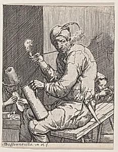 Man seated smoking