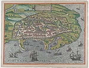 Map of Alexandria by Georg Braun|Frans Hogenberg