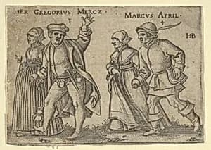 March and April (copy) by Sebald Beham