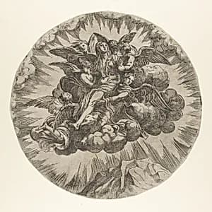Mary Magdalen carried to Heaven by Anonymous, French, School of Fontainebleau, 16th century|Giulio Romano