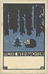 Merry Christmas! (Frohe Weihnachten!) by Wiener Werkstätte|Moriz Jung