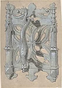 Metal Doorpull Church by Anonymous, British, 19th century