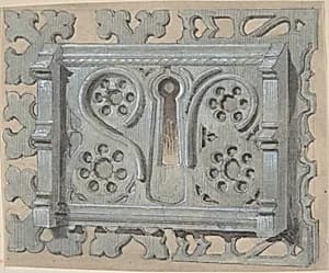 Metal Keyplate for Church by Anonymous, British, 19th century