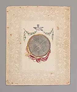 Metallic Double Cobweb Valentine by Anonymous, British, 19th century