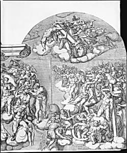 Michelangelo's Last Judgment by Michelangelo Buonarroti|Antonio Lafreri|Nicolas Beatrizet