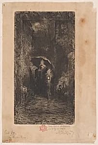 Midnight Revel (Le Réveillon) by Félix-Hilaire Buhot