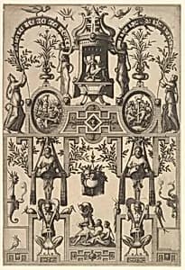 Modern Grotesque with Strapwork by Johannes van Doetecum I|Lucas van Doetecum|Cornelis Floris II|Hieronymus Cock