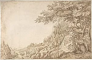 Mountainous Landscape by Denijs van Alsloot|Tobias Verhaecht|Roelandt Savery