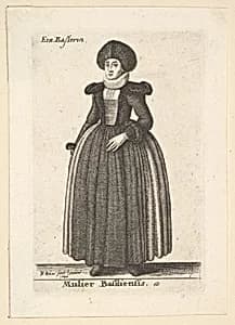 Mulier Basiliensis (Woman of Basel);  by Wenceslaus Hollar