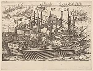 Naval Combat by Jacques Callot