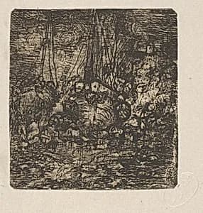 Navires en Chargement (Loading Ships) by Rodolphe Bresdin