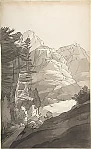 Near Glaris [Glarus], Switzerland by Francis Towne|C. & I. Honig