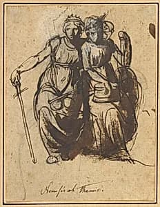 Nemesis and Themis by Nicolai Abraham Abildgaard