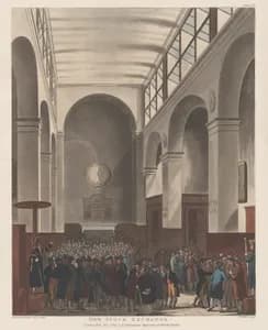 New Stock Exchange by Joseph Constantine Stadler|Thomas Rowlandson|Rudolph Ackermann, London|Auguste Charles Pugin