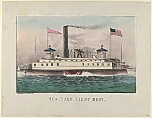 New York Ferry Boat by Currier & Ives