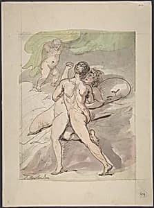 Nude Couple Embracing by Thomas Rowlandson