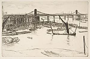 Old Hungerford Bridge by James McNeill Whistler