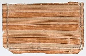 Orange striped paste paper by Anonymous