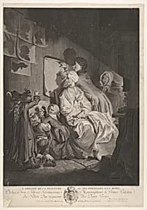 Origin of Painting by Jean Ouvrier|Johann Eleazar Zeissig, called Schenau