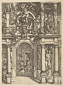 Ornament plate from Architettura by Wendel Dietterlin, the Elder
